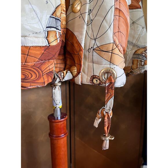 Rare Dino Valiano silk coat with Galaxy print, size 6 - Picture 3 of 10